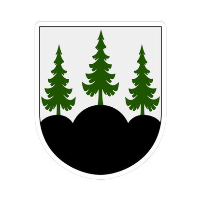 Dannemora vapen (Sweden) (Coat of Arms) STICKER Vinyl Kiss-Cut Decal 3 Inch White - The Sticker Space