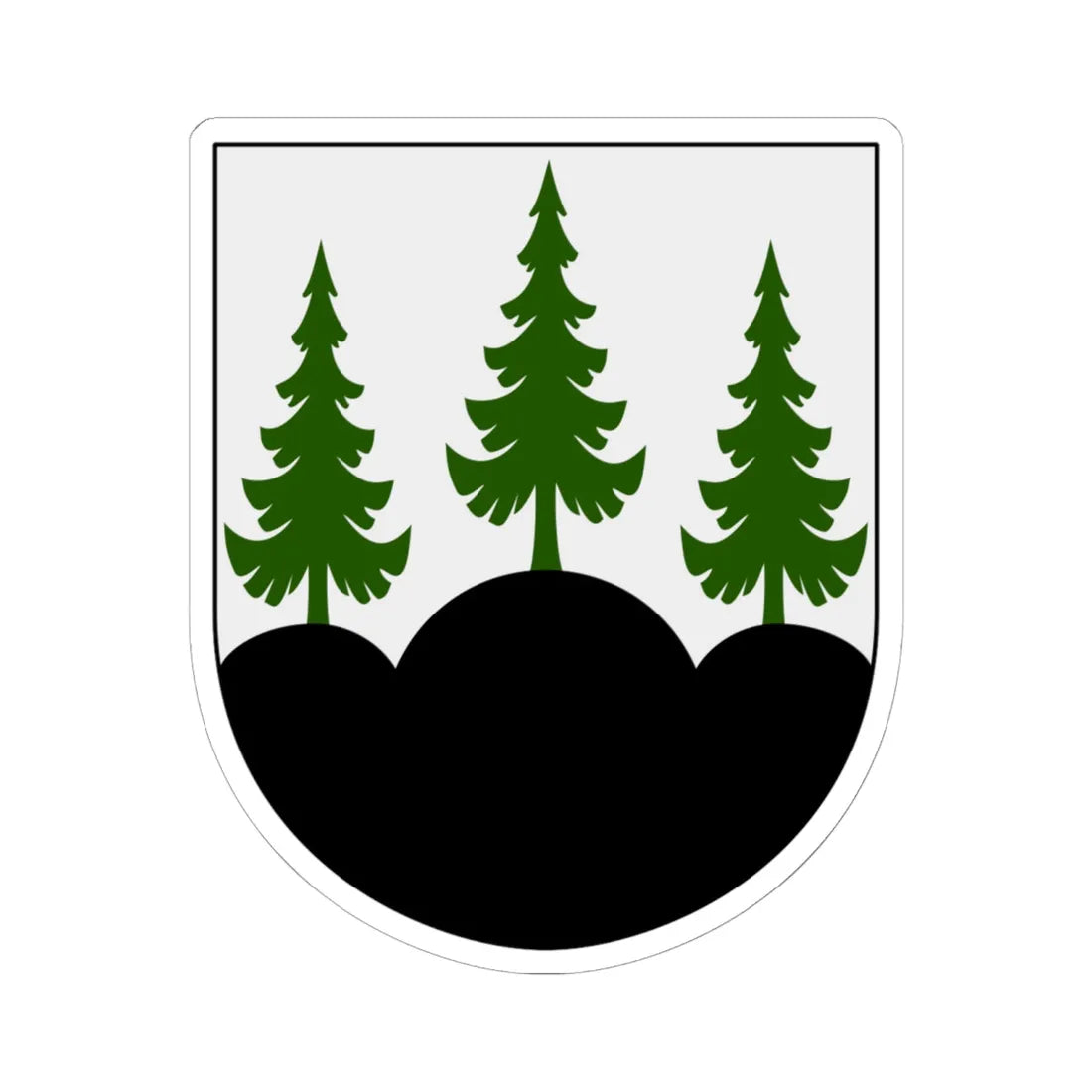 Dannemora vapen (Sweden) (Coat of Arms) STICKER Vinyl Kiss-Cut Decal 6 Inch White - The Sticker Space