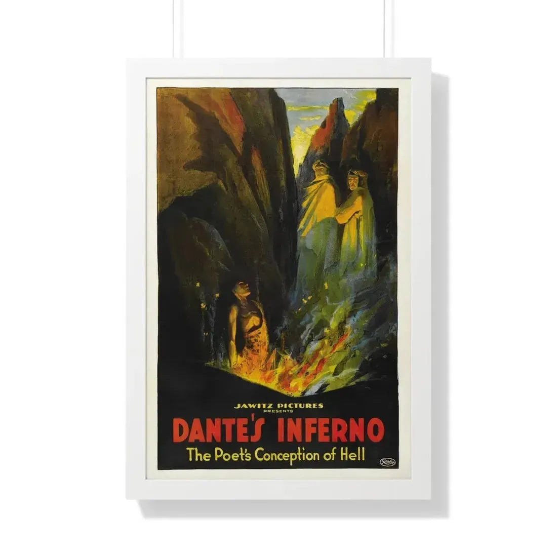 DANTE'S INFERNO (2) 1921 - Framed Movie Poster 20" x 30" White - The Sticker Space