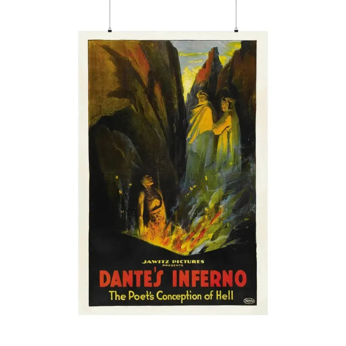 DANTE'S INFERNO (2) 1921 - Paper Movie Poster 36" x 54" Matte - The Sticker Space