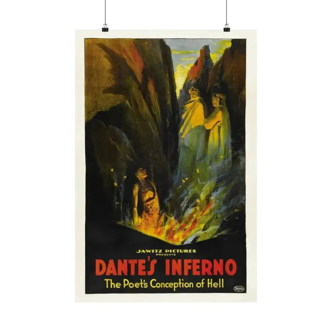 DANTE'S INFERNO (2) 1921 - Paper Movie Poster - The Sticker Space