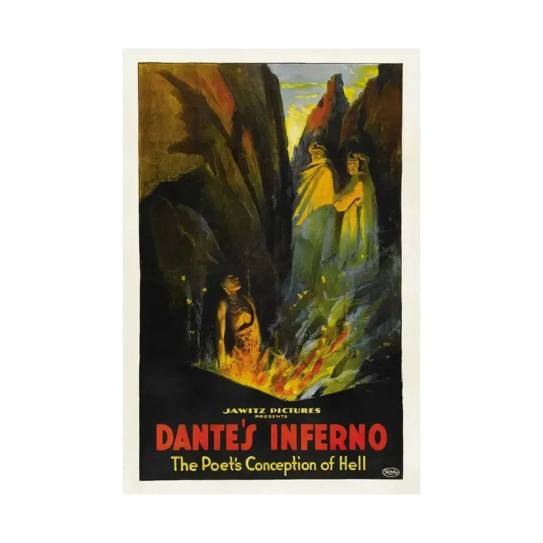 DANTE'S INFERNO (2) 1921 - Paper Movie Poster - The Sticker Space