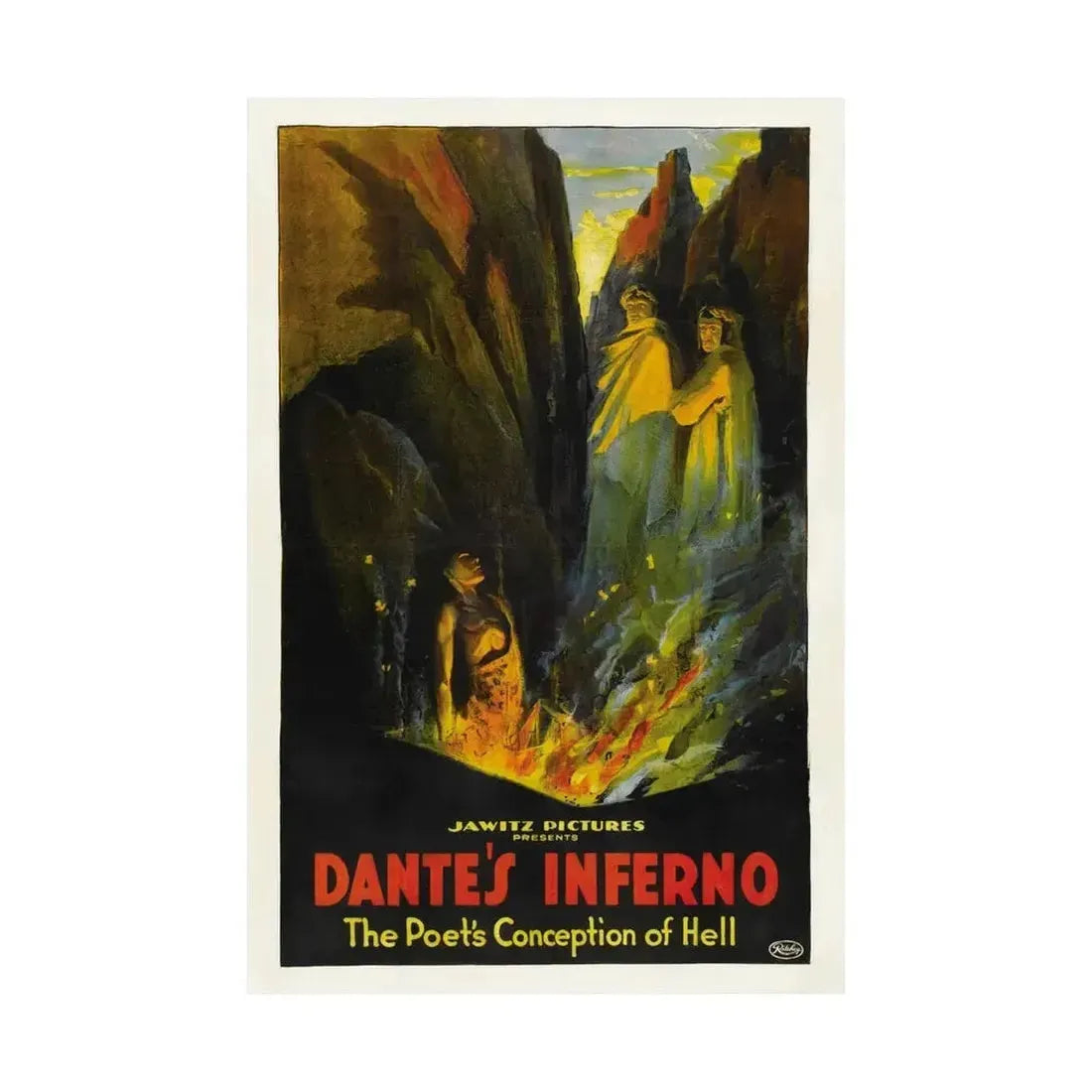 DANTE'S INFERNO (2) 1921 - Paper Movie Poster - The Sticker Space
