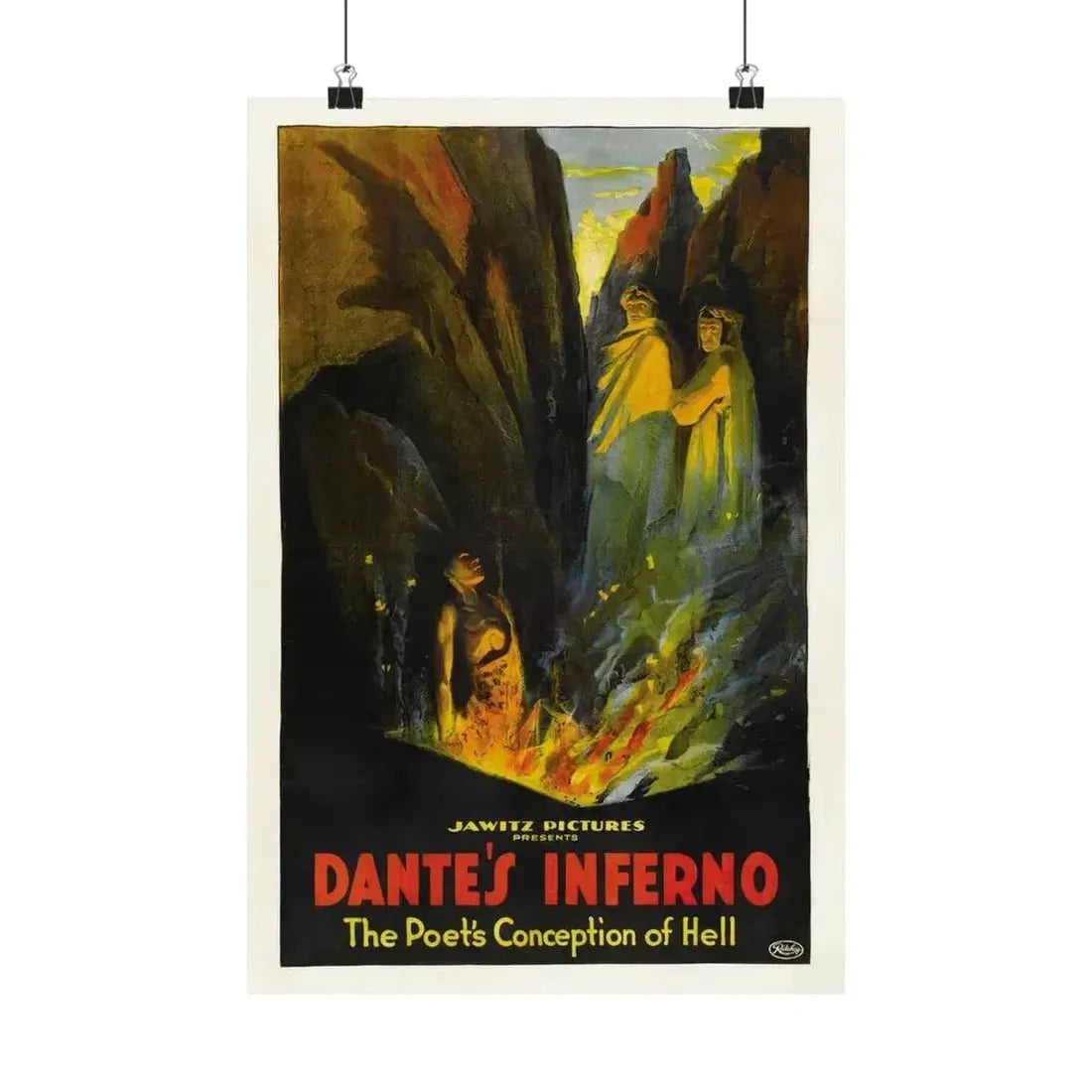 DANTE'S INFERNO (2) 1921 - Paper Movie Poster - The Sticker Space