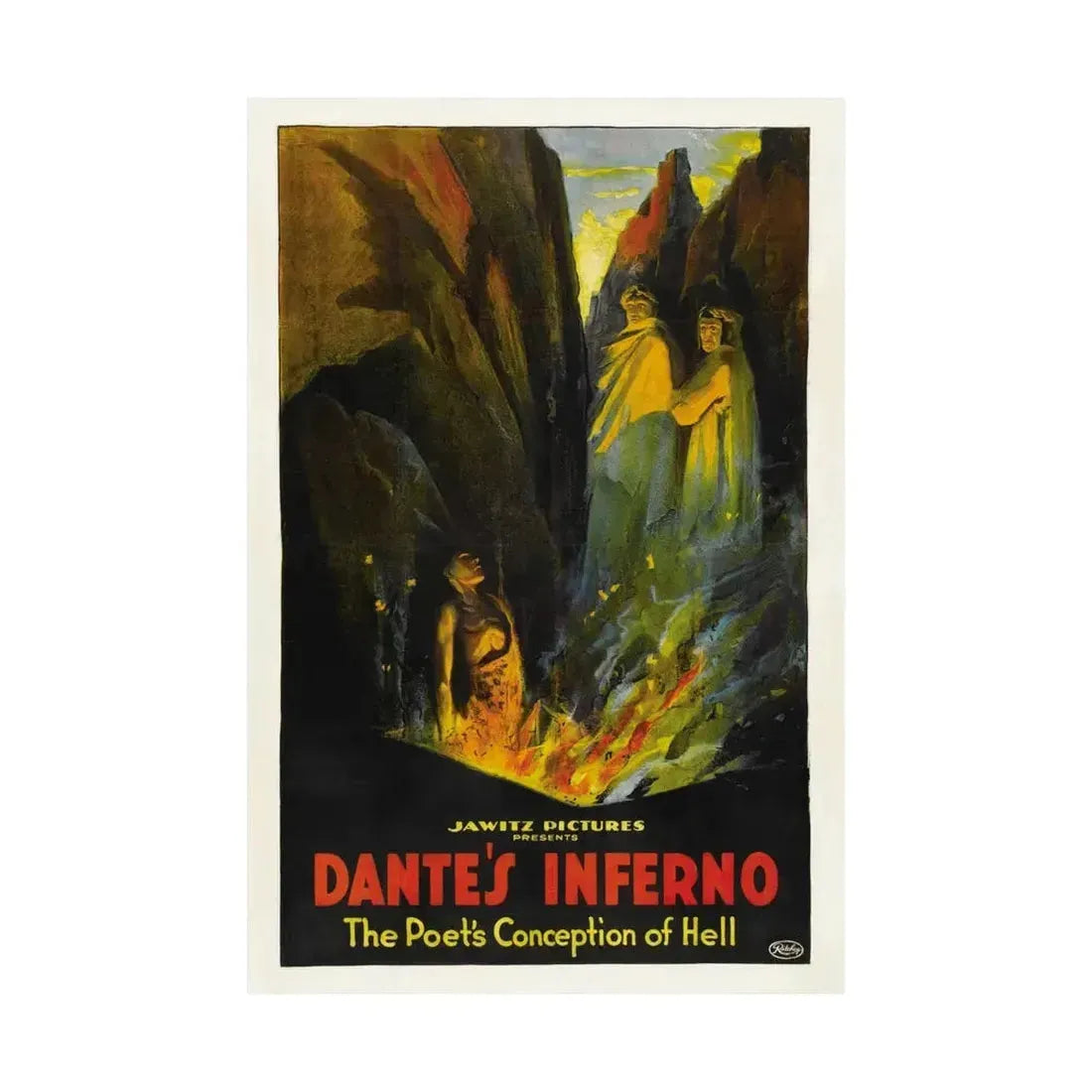DANTE'S INFERNO (2) 1921 - Paper Movie Poster - The Sticker Space