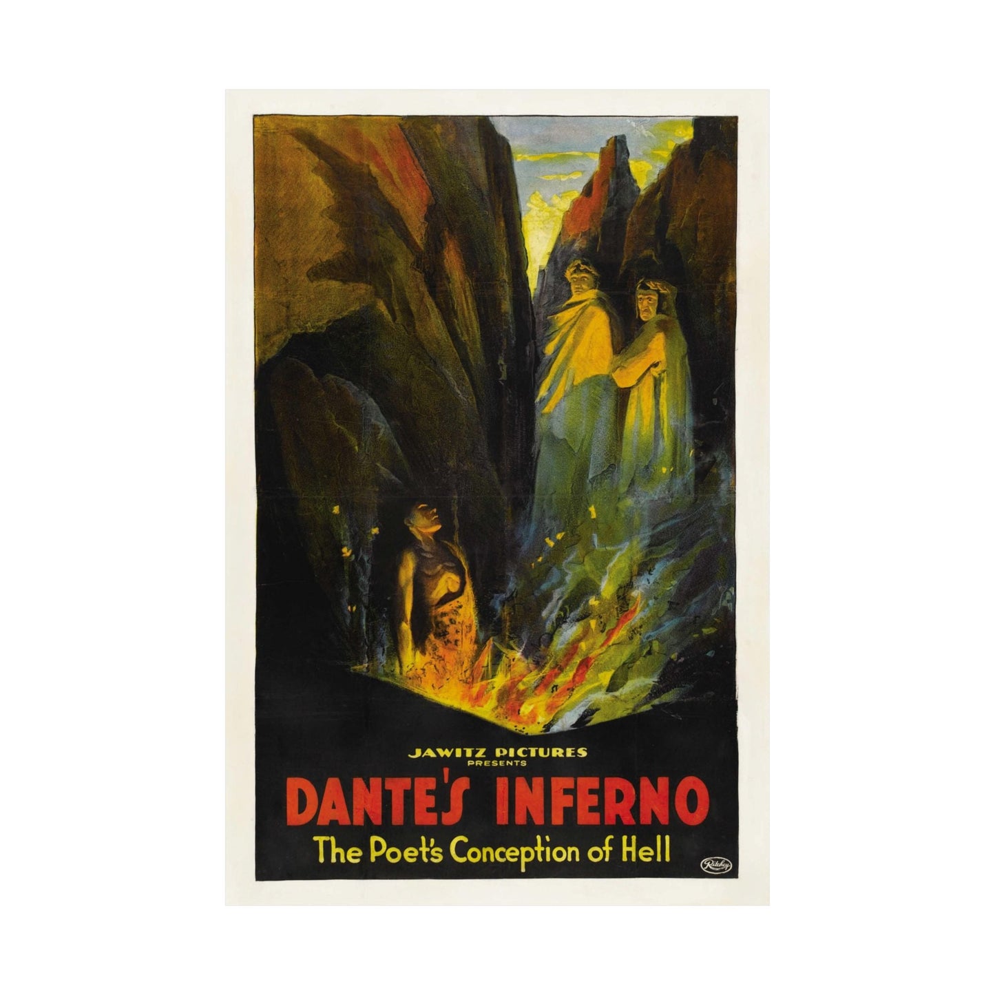 DANTE'S INFERNO (2) 1921 - Paper Movie Poster-The Sticker Space