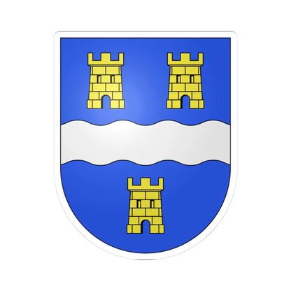 Dardagny-coat of arms (Switzerland) (Coat of Arms) STICKER Vinyl Kiss-Cut Decal 3 Inch White - The Sticker Space