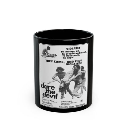 DARE THE DEVIL 1969 Movie Poster - Black Coffee Mug-11oz-The Sticker Space