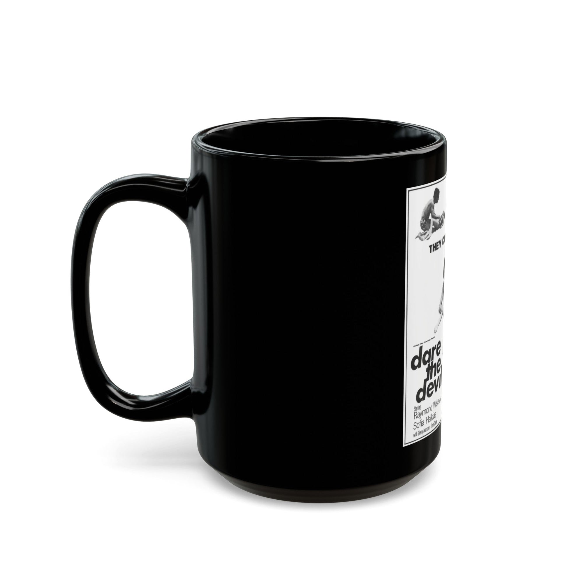 DARE THE DEVIL 1969 Movie Poster - Black Coffee Mug-The Sticker Space