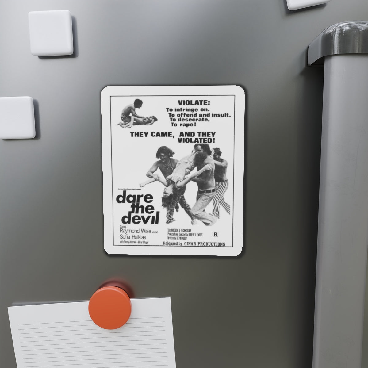 DARE THE DEVIL 1969 Movie Poster - Die-Cut Magnet-The Sticker Space