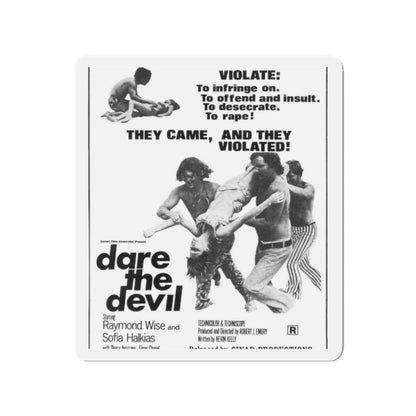 DARE THE DEVIL 1969 Movie Poster - Die-Cut Magnet-2" x 2"-The Sticker Space