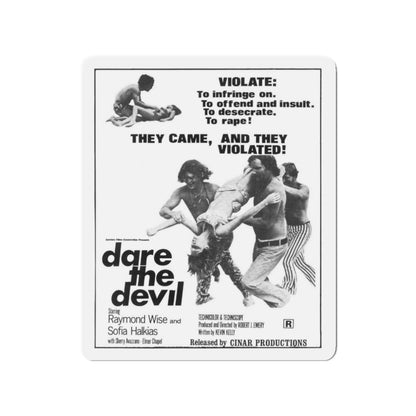 DARE THE DEVIL 1969 Movie Poster - Die-Cut Magnet-3" x 3"-The Sticker Space