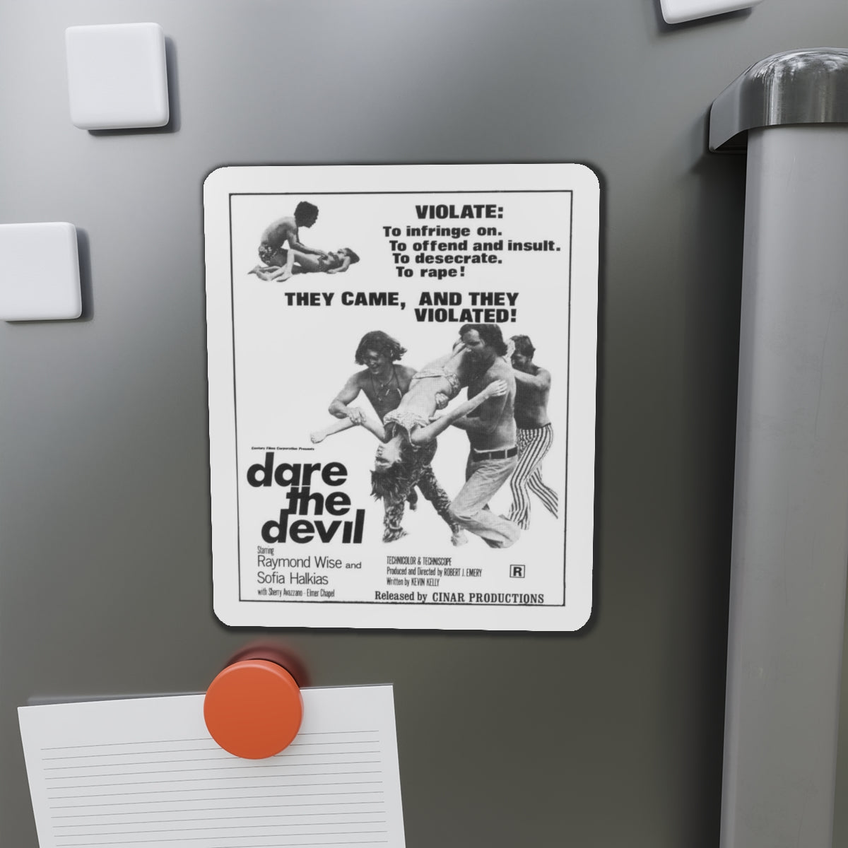 DARE THE DEVIL 1969 Movie Poster - Die-Cut Magnet-The Sticker Space