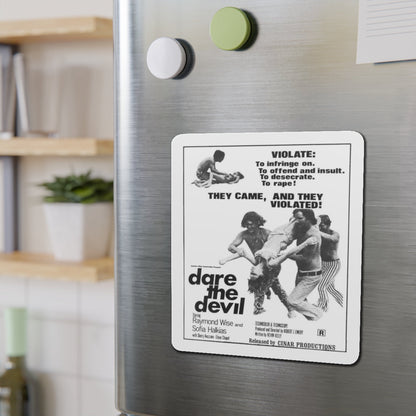 DARE THE DEVIL 1969 Movie Poster - Die-Cut Magnet-The Sticker Space