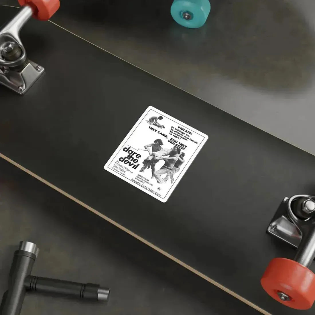 DARE THE DEVIL 1969 Movie Poster STICKER Vinyl Die-Cut Decal - The Sticker Space