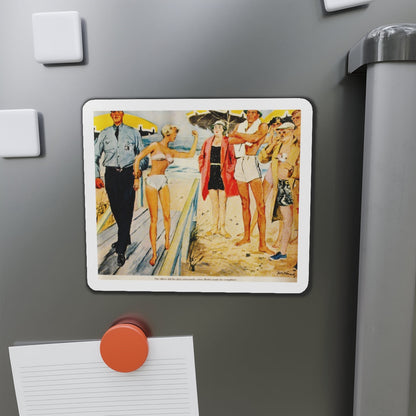 Daring Bikini, 1949 (Magazine Illustration) Refrigerator Magnet-The Sticker Space