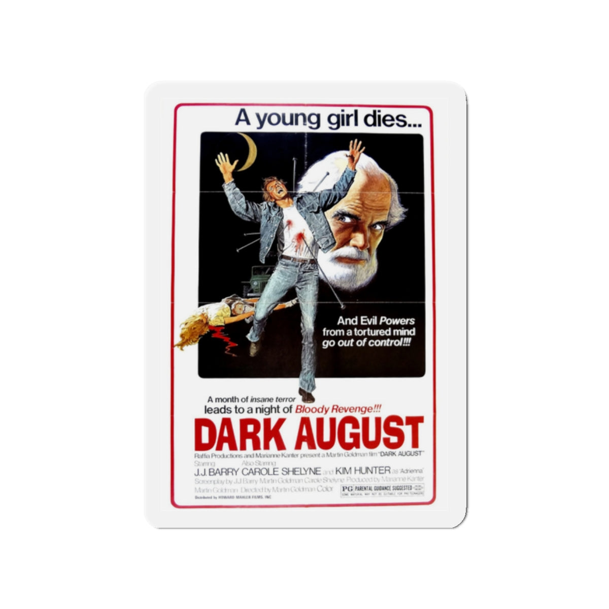 DARK AUGUST 1976 Movie Poster - Die-Cut Magnet-2" x 2"-The Sticker Space