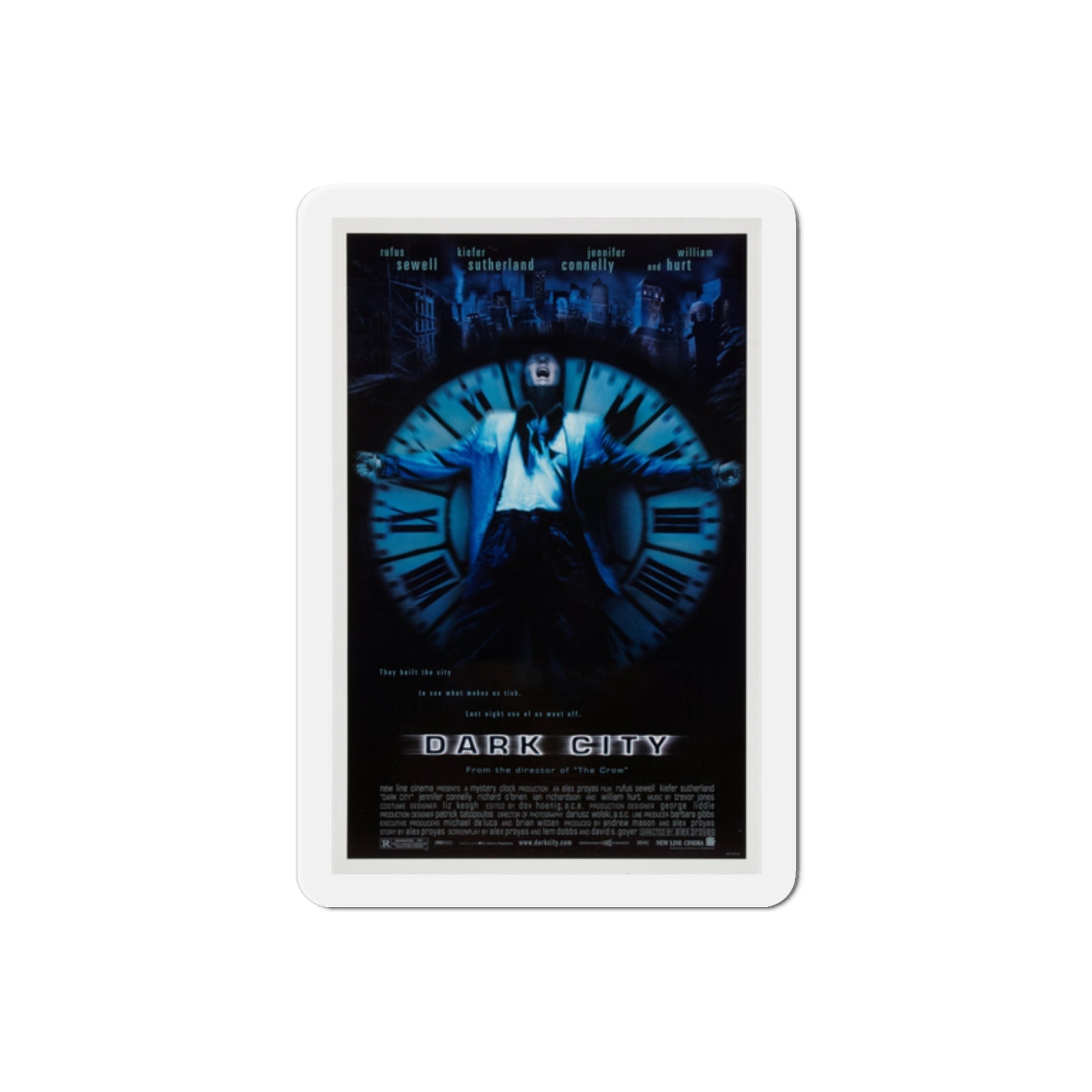 Dark City 1998 Movie Poster Die-Cut Magnet-2" x 2"-The Sticker Space