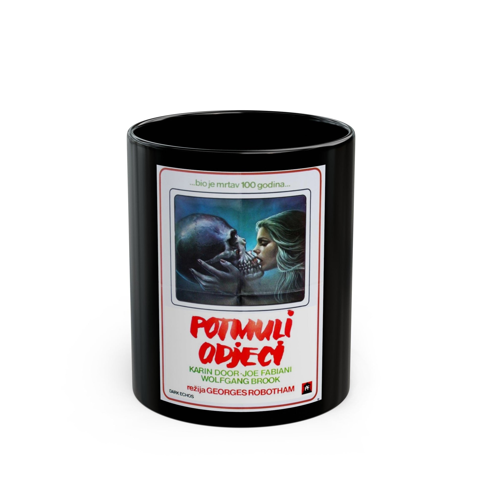 DARK ECHOES 1977 Movie Poster - Black Coffee Mug-11oz-The Sticker Space