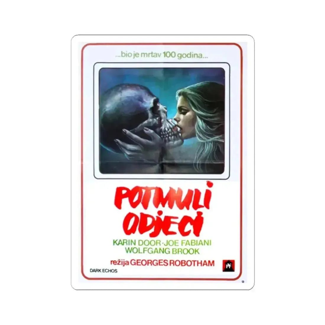 DARK ECHOES 1977 Movie Poster - STICKER Vinyl Kiss-Cut Decal 2 Inch White - The Sticker Space