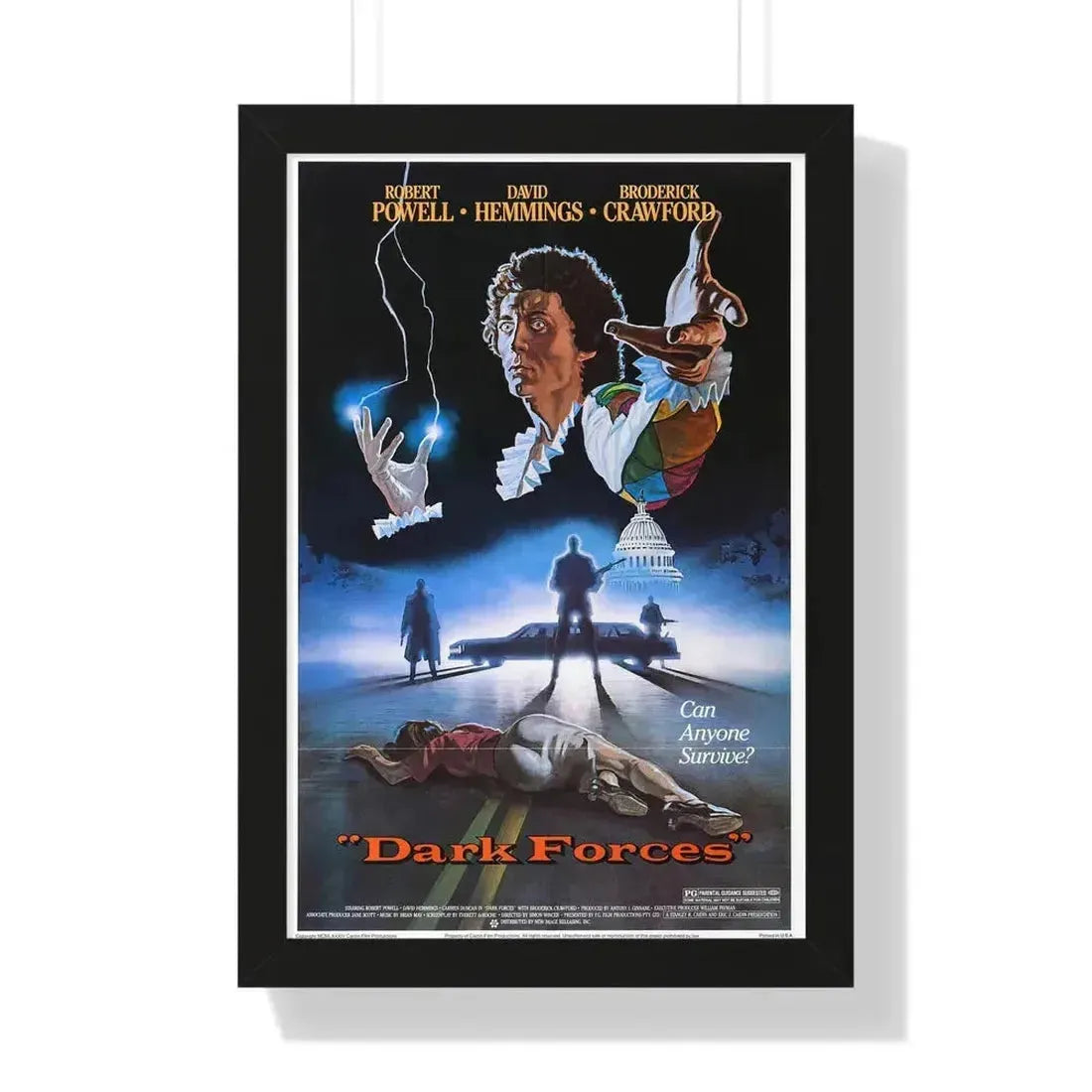 DARK FORCES (HARLEQUIN) 1980 - Framed Movie Poster 16″ x 24″ Black - The Sticker Space