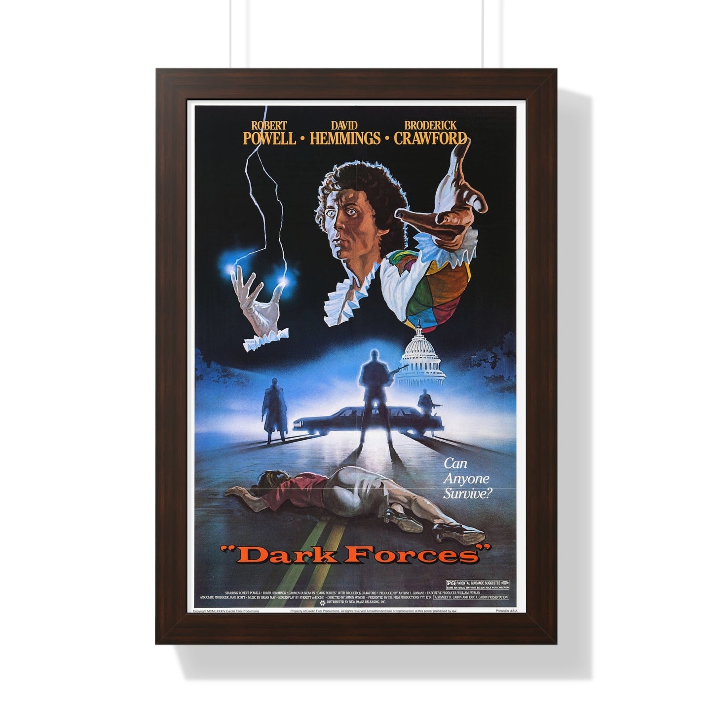 DARK FORCES (HARLEQUIN) 1980 - Framed Movie Poster-16″ x 24″-The Sticker Space