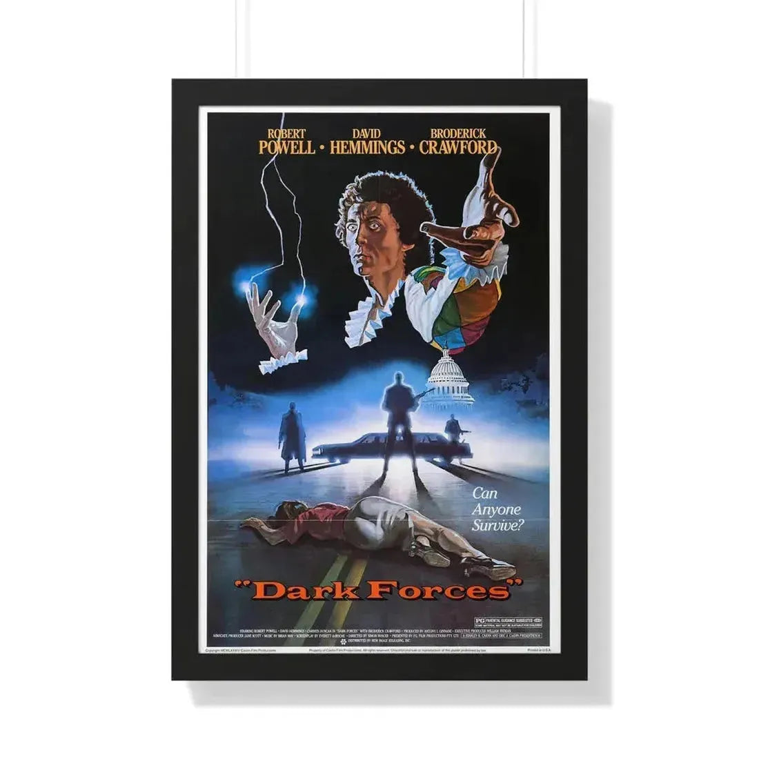 DARK FORCES (HARLEQUIN) 1980 - Framed Movie Poster 20" x 30" Black - The Sticker Space