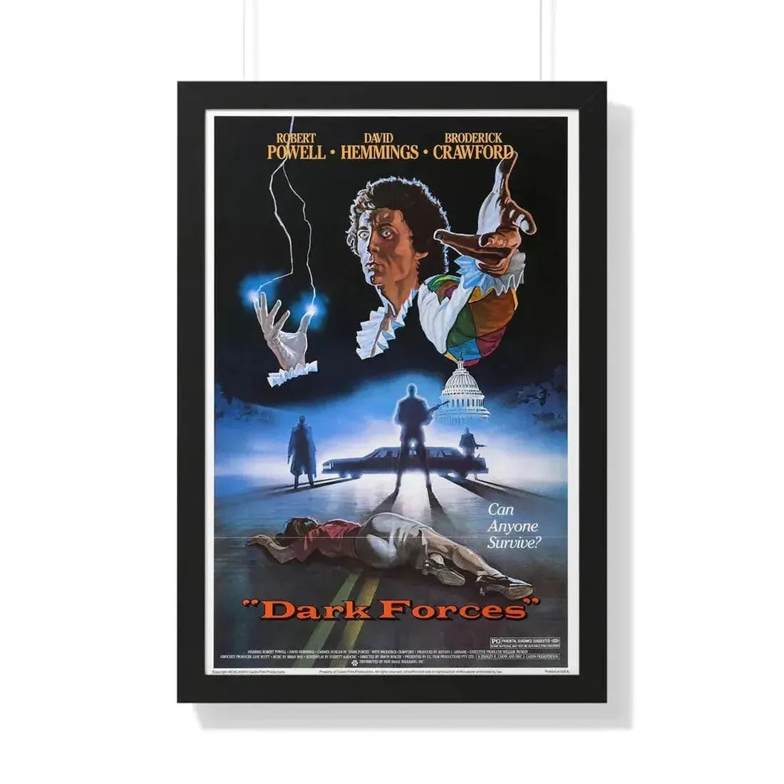 DARK FORCES (HARLEQUIN) 1980 - Framed Movie Poster - The Sticker Space