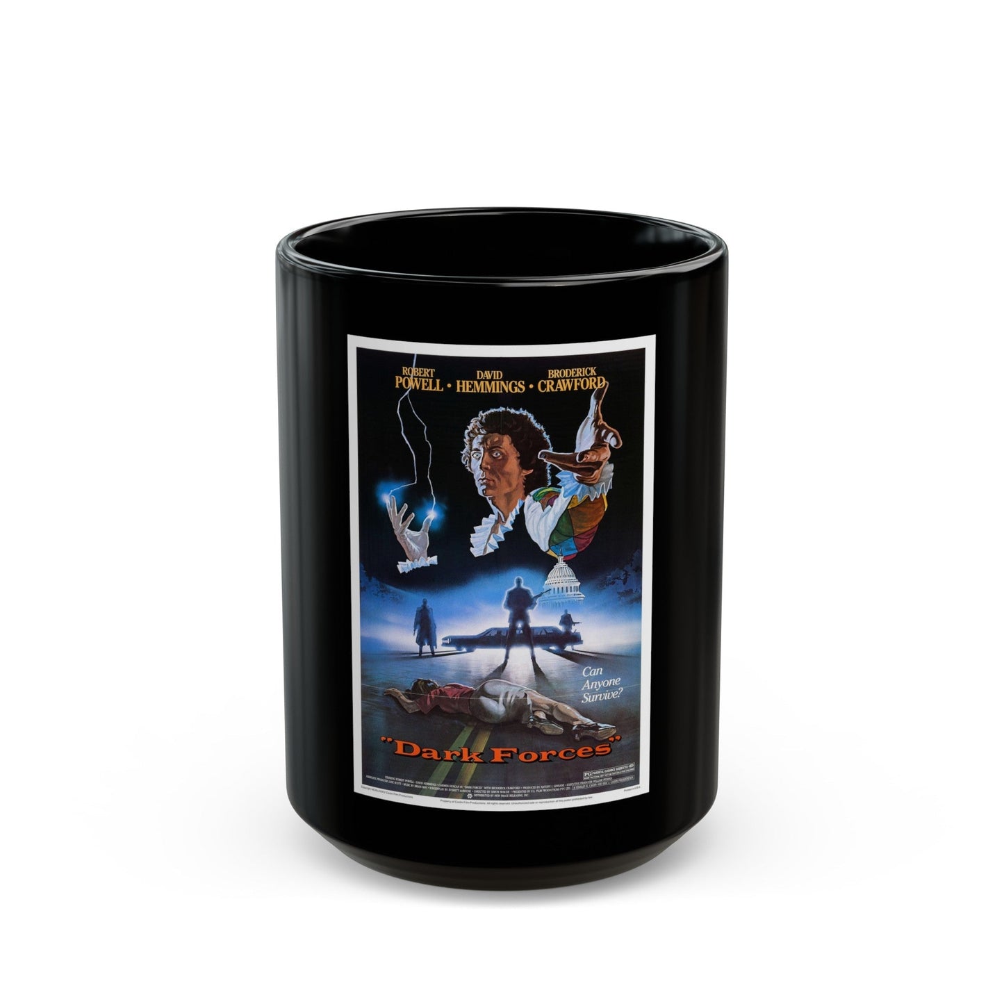 DARK FORCES (HARLEQUIN) 1980 Movie Poster - Black Coffee Mug-15oz-The Sticker Space