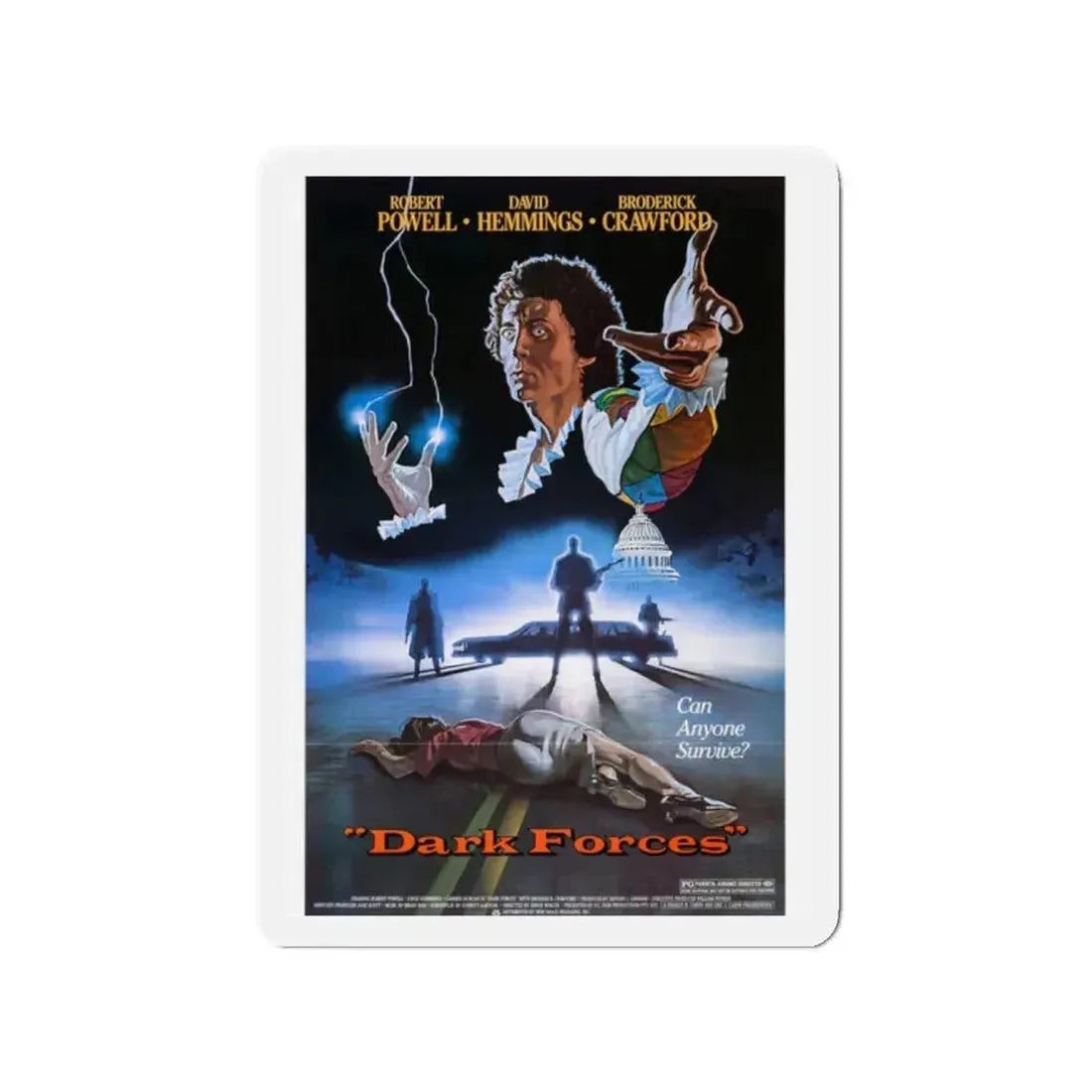 DARK FORCES (HARLEQUIN) 1980 Movie Poster - Refrigerator Magnet 2 Inch - The Sticker Space