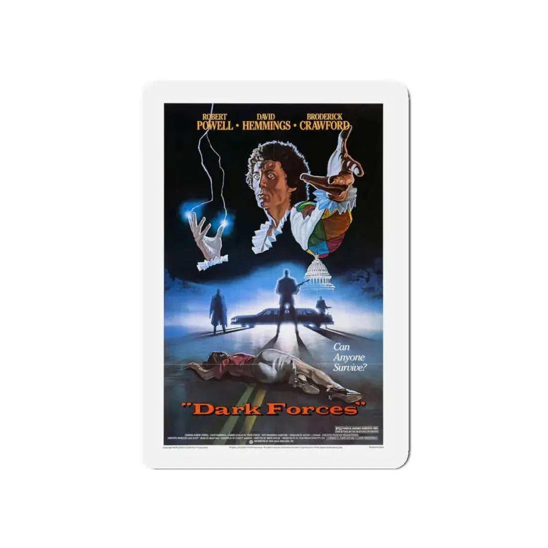 DARK FORCES (HARLEQUIN) 1980 Movie Poster - Refrigerator Magnet 5 Inch - The Sticker Space