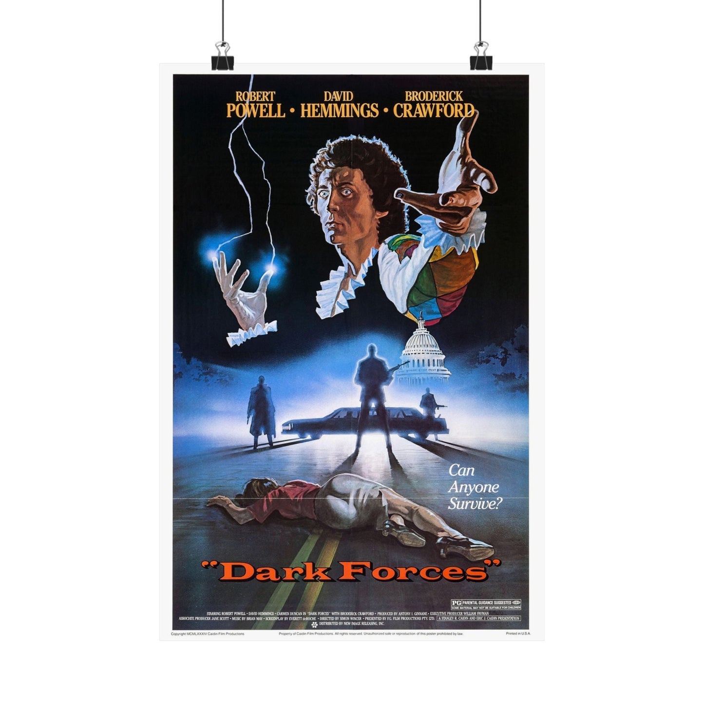 DARK FORCES (HARLEQUIN) 1980 - Paper Movie Poster-12″ x 18″-The Sticker Space