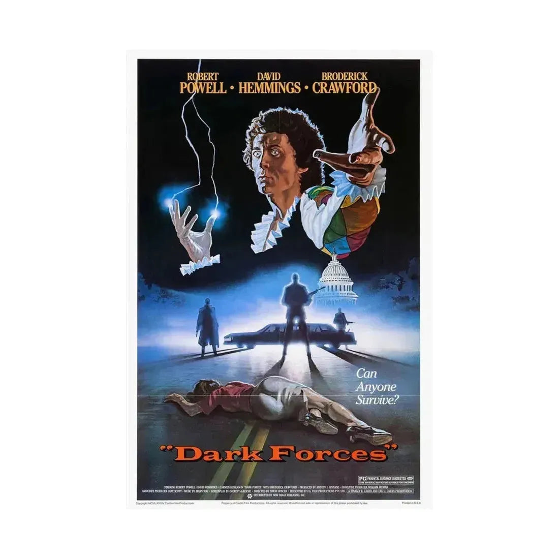 DARK FORCES (HARLEQUIN) 1980 - Paper Movie Poster - The Sticker Space