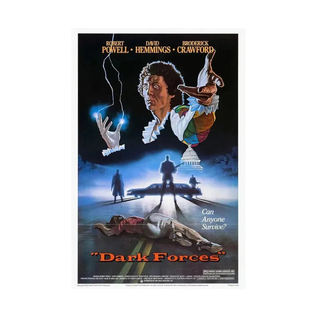 DARK FORCES (HARLEQUIN) 1980 - Paper Movie Poster - The Sticker Space