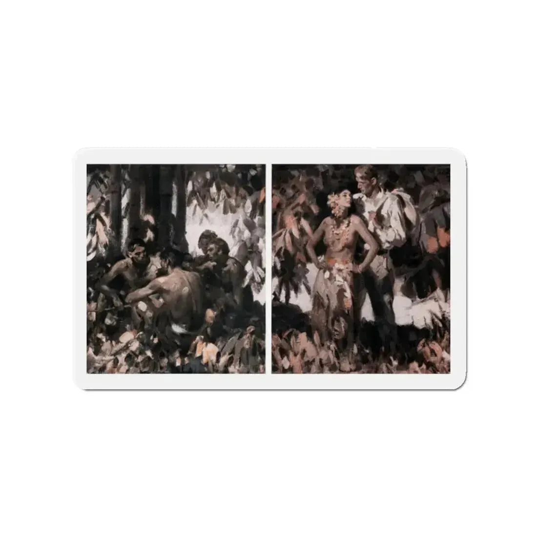 Dark Forests (2), McCall's, February 1930 (Magazine Illustration) Refrigerator Magnet 2 Inch - The Sticker Space