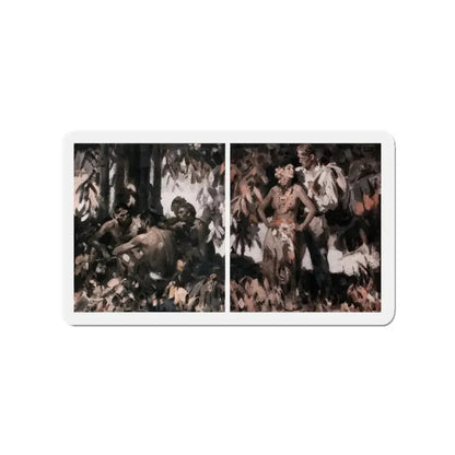 Dark Forests (2), McCall's, February 1930 (Magazine Illustration) Refrigerator Magnet 3 Inch - The Sticker Space