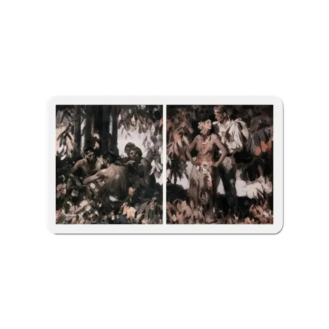 Dark Forests (2), McCall's, February 1930 (Magazine Illustration) Refrigerator Magnet 4 Inch - The Sticker Space