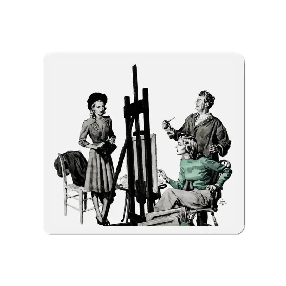 Dark Fortune, Liberty magazine, November 16, 1940 (Magazine Illustration) Refrigerator Magnet 5 Inch - The Sticker Space
