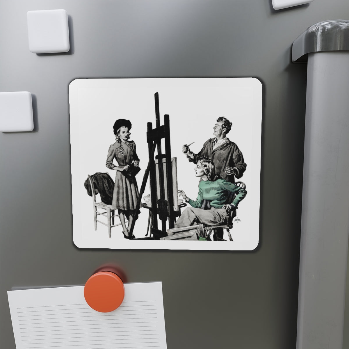 Dark Fortune, Liberty magazine, November 16, 1940 (Magazine Illustration) Refrigerator Magnet-The Sticker Space