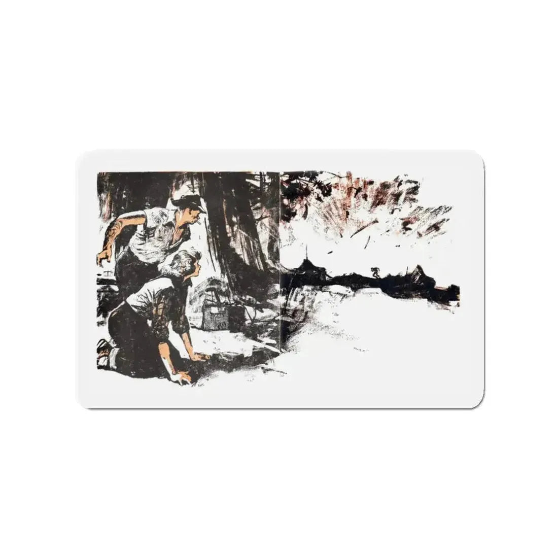 Dark Interlude (1), Blue Book Magazine, August 1949 (Magazine Illustration) Refrigerator Magnet - The Sticker Space