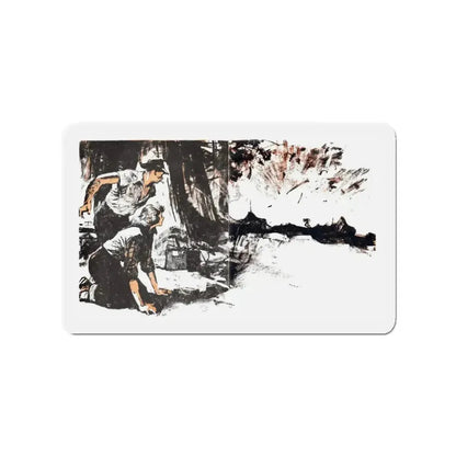 Dark Interlude (1), Blue Book Magazine, August 1949 (Magazine Illustration) Refrigerator Magnet - The Sticker Space