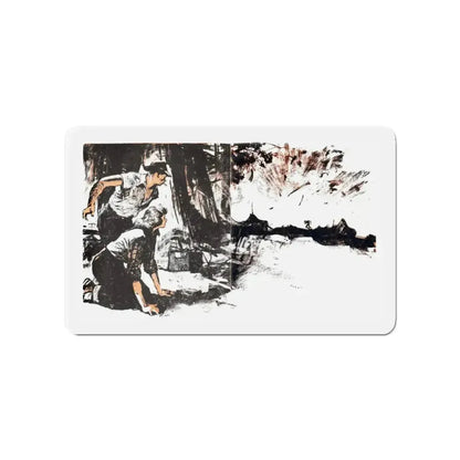 Dark Interlude (1), Blue Book Magazine, August 1949 (Magazine Illustration) Refrigerator Magnet - The Sticker Space