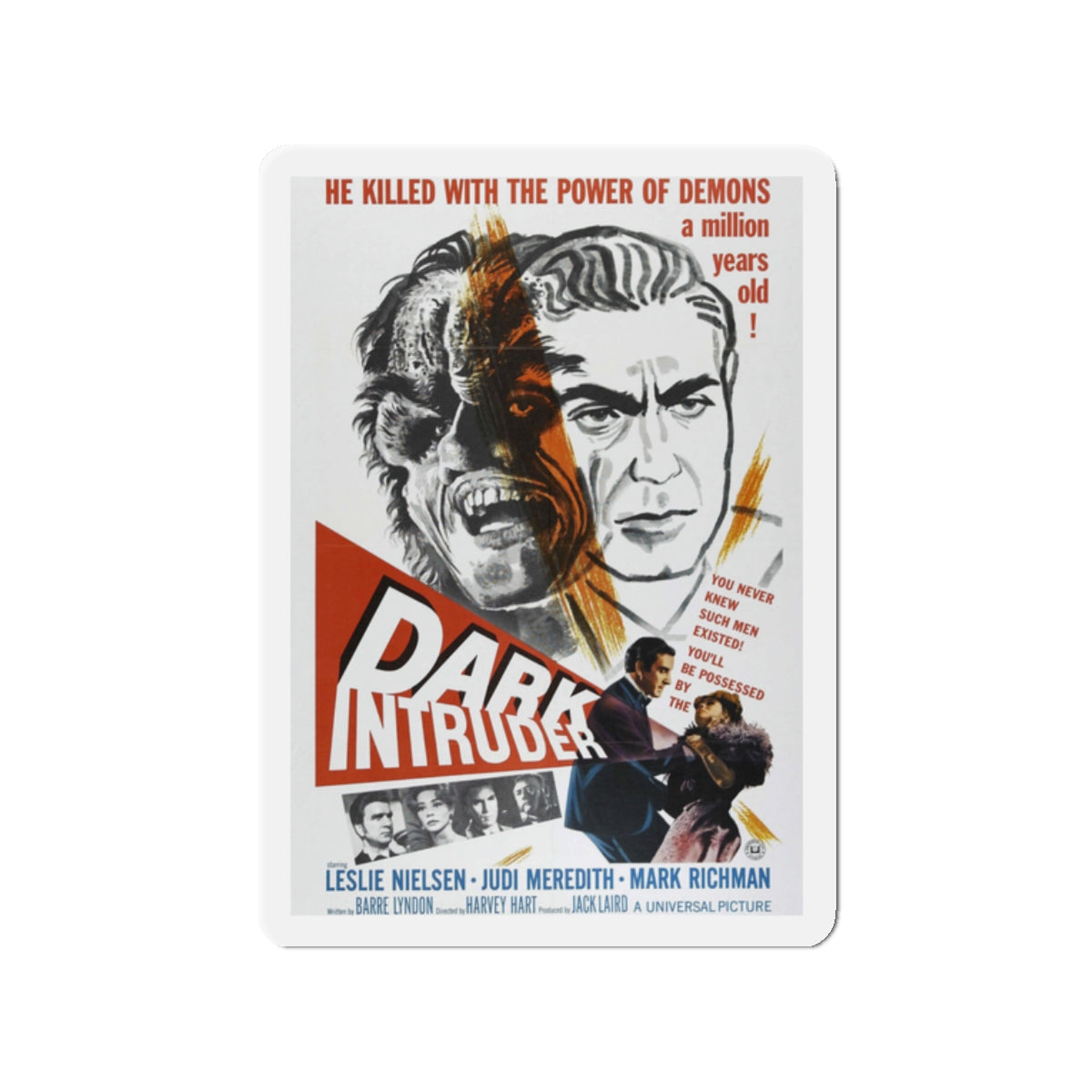 DARK INTRUDER 1965 Movie Poster - Die-Cut Magnet-2" x 2"-The Sticker Space