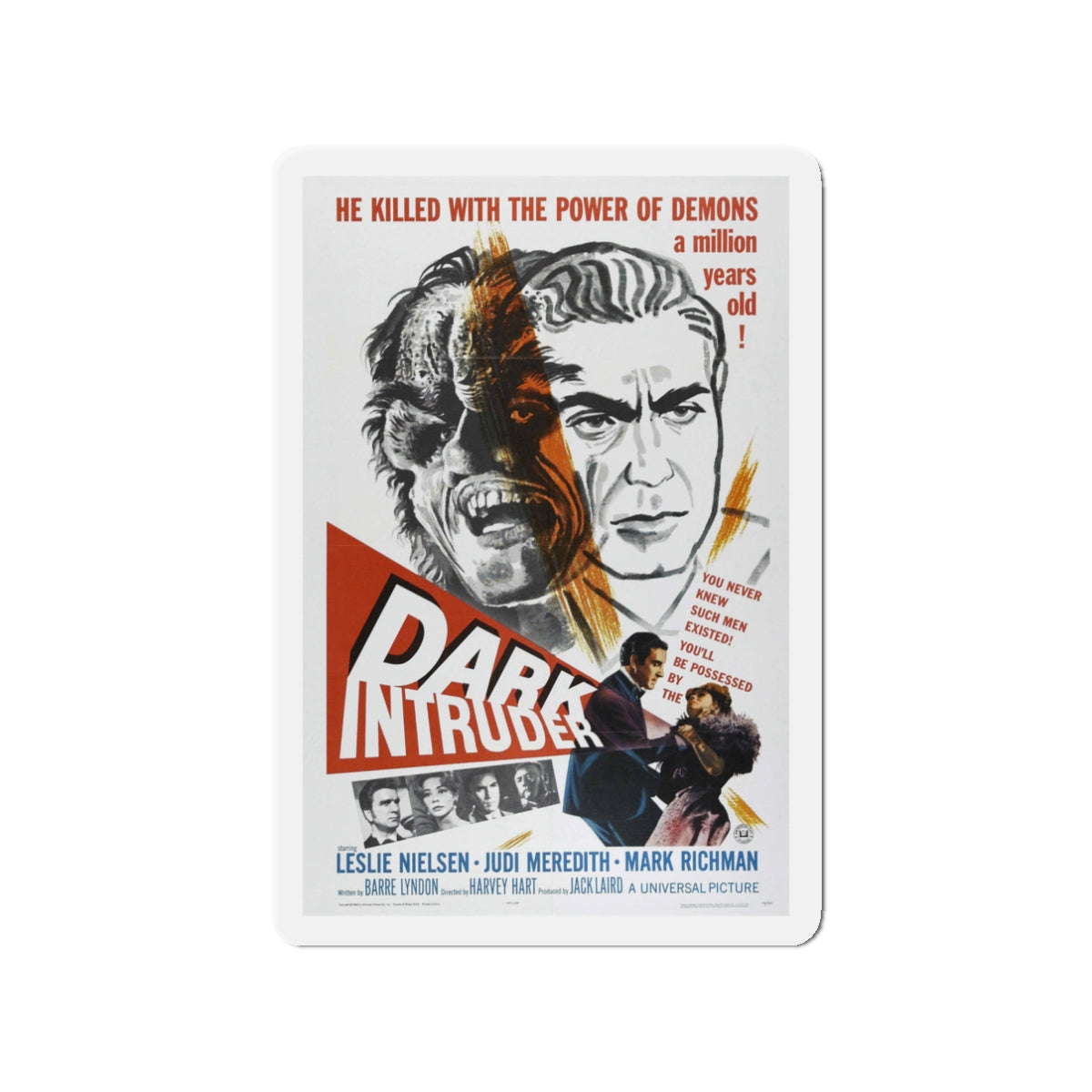 DARK INTRUDER 1965 Movie Poster - Die-Cut Magnet-3" x 3"-The Sticker Space