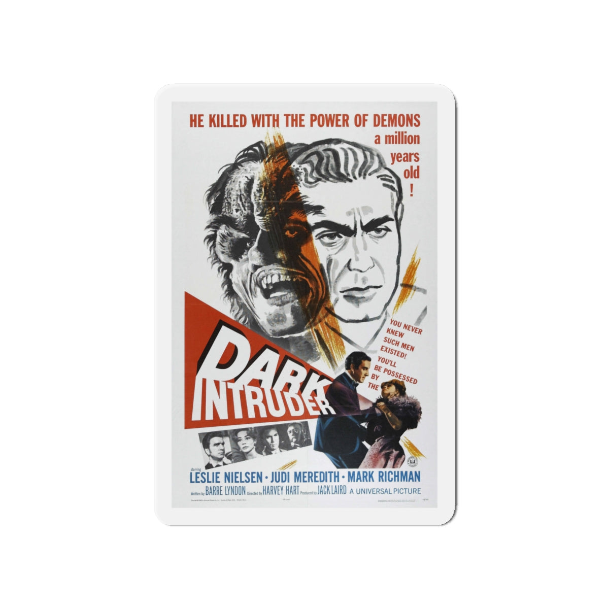 DARK INTRUDER 1965 Movie Poster - Die-Cut Magnet-4" x 4"-The Sticker Space