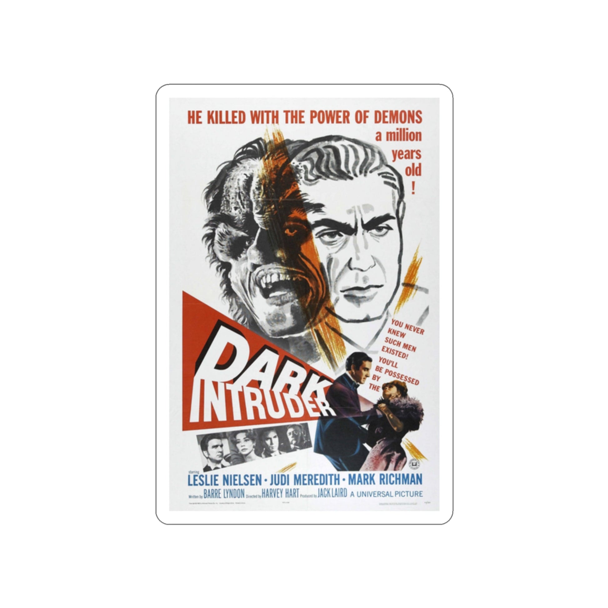 DARK INTRUDER 1965 Movie Poster STICKER Vinyl Die-Cut Decal-2 Inch-The Sticker Space