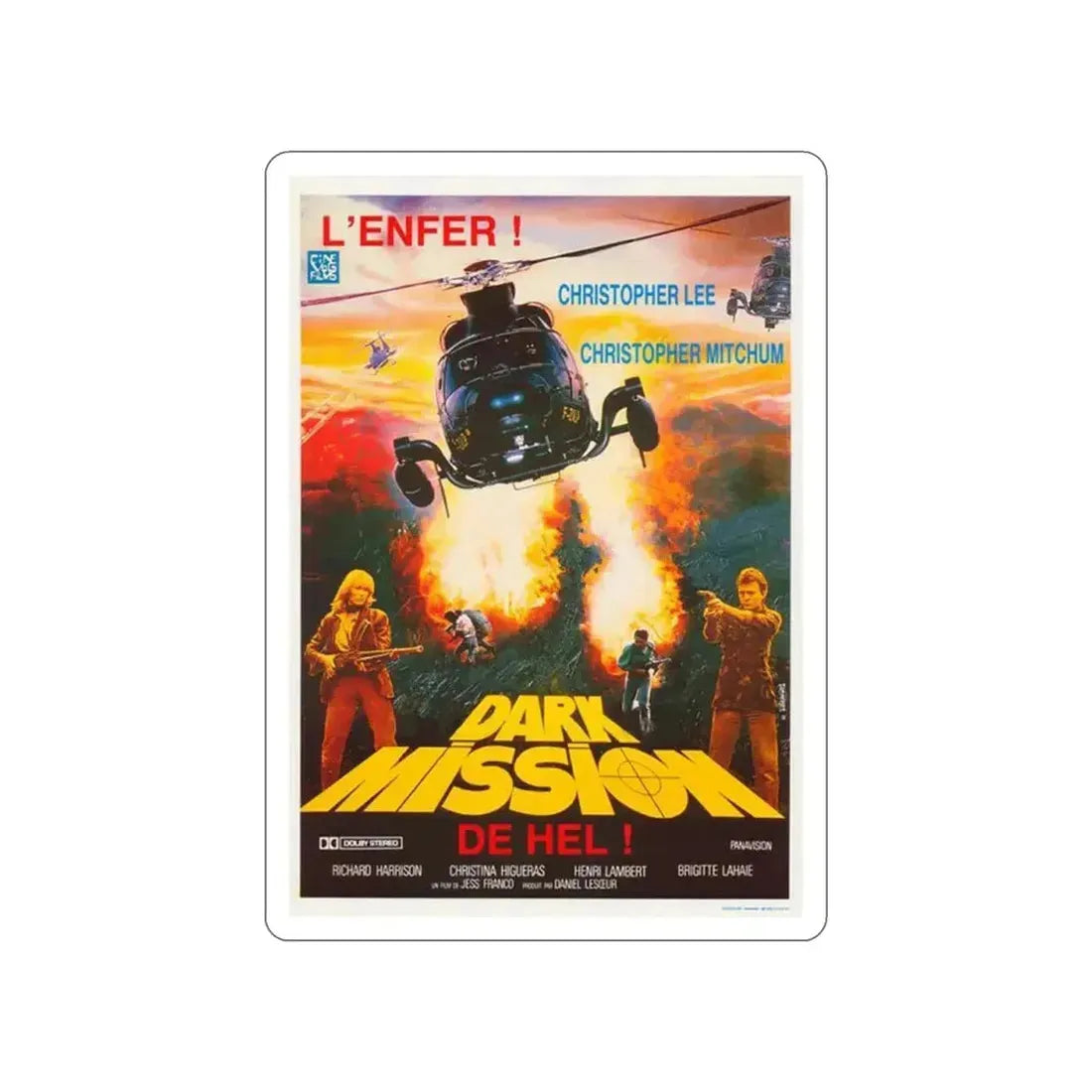 DARK MISSION 1988 Movie Poster STICKER Vinyl Die-Cut Decal - The Sticker Space
