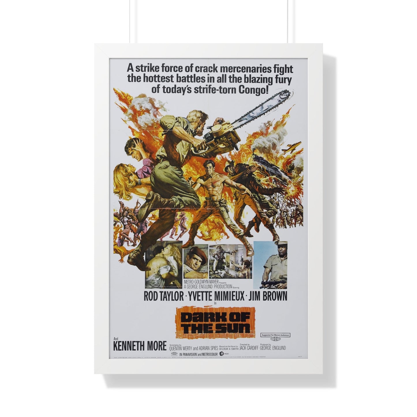 DARK OF THE SUN (MERCENARIES) 1968 - Framed Movie Poster-20" x 30"-The Sticker Space