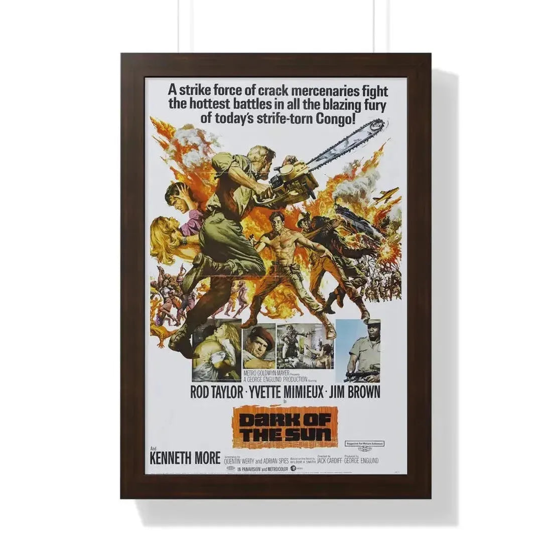 DARK OF THE SUN (MERCENARIES) 1968 - Framed Movie Poster - The Sticker Space