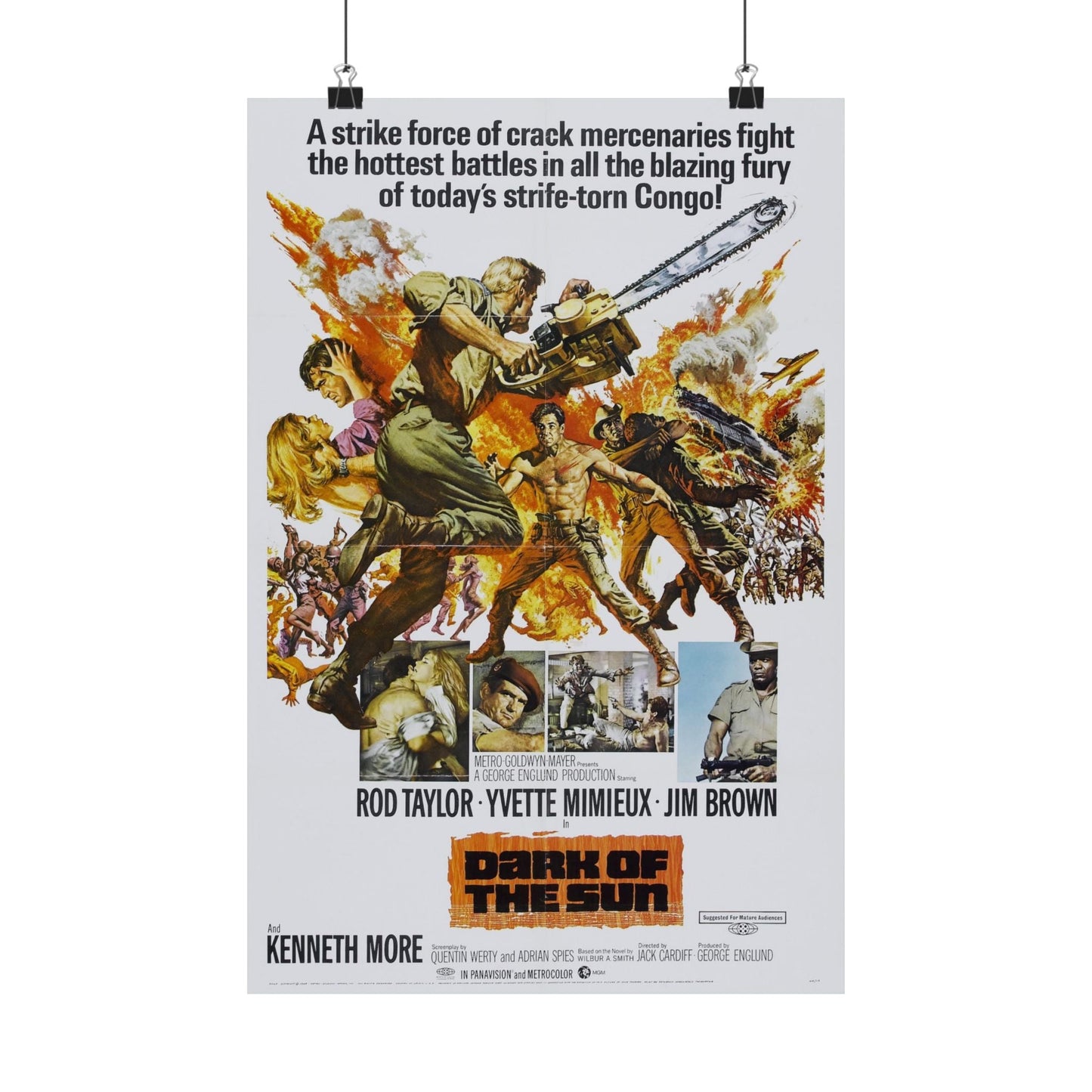 DARK OF THE SUN (MERCENARIES) 1968 - Paper Movie Poster-12″ x 18″-The Sticker Space